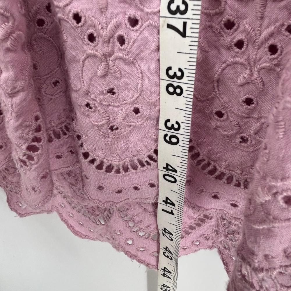 Loft Beach Womens XL Halter Strap Midi Dress Orchid Pink Eyelet Embroidered Trim - Picture 10 of 10